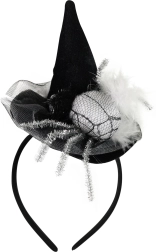 Opaska z mini kapeluszem i pająkiem