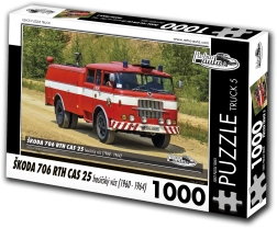Puzzle Retro-auta Škoda 706 RTH CAS 25 wóz strażacki 1000 elementów