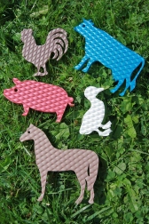 Naklejki wodne do wanny – piankowe zwierzęta domowe (mix kolorów)