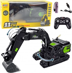 Zdalnie sterowana koparka gąsienicowa 2.4G 11CH czarna