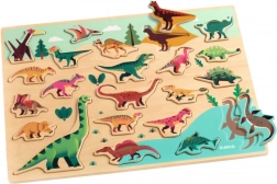 Djeco drewniane puzzle dinozaury
