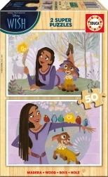 Educa drewniane puzzle Życzenia 2×50 elementów