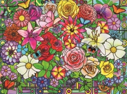 Ravensburger puzzle Kwiatowy świat Tiffany XXL 100 elementów