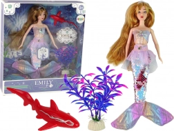 Lalka Emily syrena z akcesoriami różowa