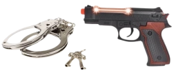 Policyjny pistolet z kajdankami