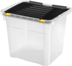 Plastowy pojemnik do przechowywania z pokrywą HEIDRUN One 36 l