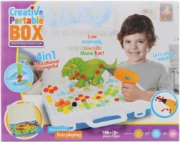 Skręcany zestaw konstrukcyjny z wiertarką i walizką, 188 elementów