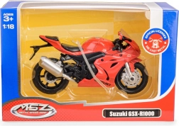 Model motocykla 1:18 SUZUKI GSX‑R1000 czerwony