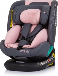 Fotelik samochodowy CHIPOLINO Supreme i-Size 40–150 cm z ISOFIX i obrotową bazą 360° – Flamingo