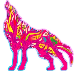 Drewniane puzzle Wilk wyjacy 250 elementów