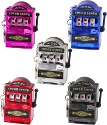 Brelok mini automat do gier ze slotem, ruchoma dźwignia, mix kolorów