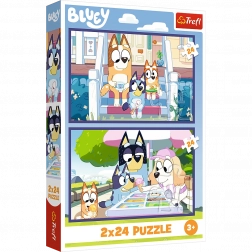 Puzzle 2x24 Wesoła Bluey - BBC Bluey Trefl