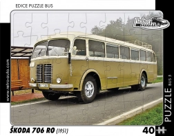 Puzzle retro autobus Škoda 706 RO 40 elementów