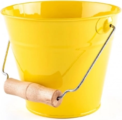 Woody ogrodowy wiaderko żółte metalowe