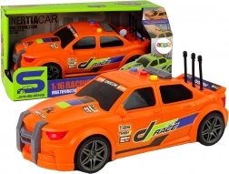 Sportowy samochód wyścigowy 1:16 z dźwiękiem i światłem – pomarańczowy