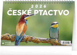 Kalendarz biurkowy Ptaki Czech 2026