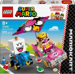 lego super mario mario kart – wario i king boo zestaw wyścigowy