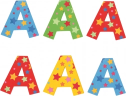 Bigjigs Toys drewniana litera A z gwiazdkami