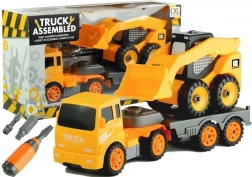 Dwa pojazdy budowlane z narzędziami do skręcania