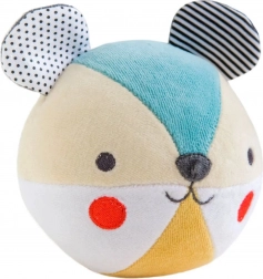 Petit Collage grzechotka miś z organicznej bawełny