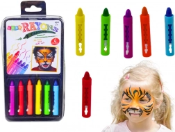 Kolorowe Kredki Do Twarzy 6 Sztuk