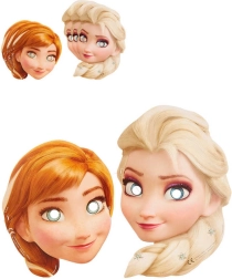Karnawałowa papierowa maska Frozen – zestaw 6 szt.