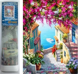 Diamentowe malowanie Schody nad morzem 30 × 40 cm