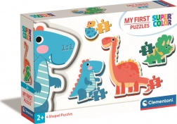 Clementoni moje pierwsze puzzle dinozaury 4w1