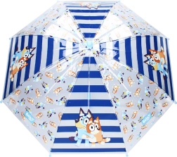 Przezroczysty parasol dziecięcy Bluey Rainy Days jasnoniebieski
