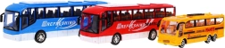 Zestaw autobusów dla dzieci 3+ Autobus szkolny i turystyczne autobusy w żywych kolorach