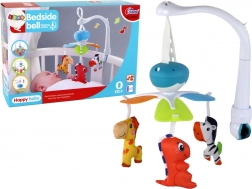 Karuzela z melodiami i trzema zwierzątkami dla dzieci