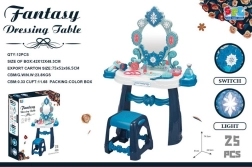 Interaktywny stolik kosmetyczny dla dzieci z oświetleniem i dodatkami