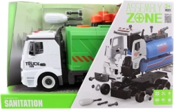 Skręcana śmieciarka z bateriami i napędem frykcyjnym