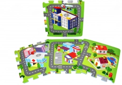 Miękkie piankowe klocki – miasto, 9 szt. (32 × 32 cm)