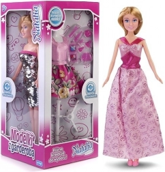 Lalka modelka z garderobą 29 cm