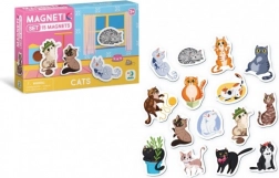 Magnesy z motywem kotów w pudełku