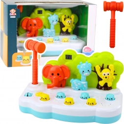 Zabawna gra ze zwierzątkami Whack-A-Mole z licznikiem