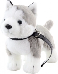 pluszowy husky ze smyczą 25 cm eco-friendly