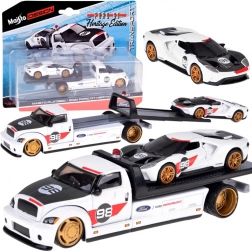 Maisto metalowy zestaw laweta z FORD GT Heritage 2021 1:64
