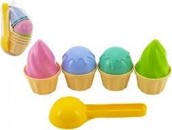 Zestaw foremek do robienia lodów z piasku