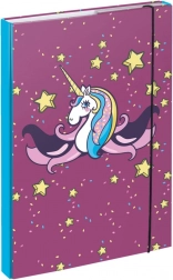 BAAGL teczka na szkolne zeszyty A4 jednorożec