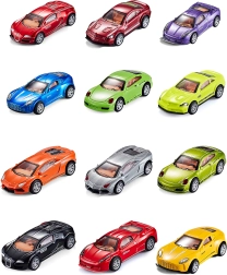 Metalowy samochodzik z napędem typu pull-back 8,5 cm