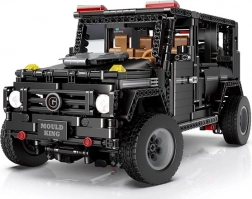 Klocki terenowego auta 1:10, 1722 elementy – czarne