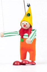 Drewniana marionetka pajac Jarmil 12 cm