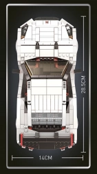 klocki sportowy samochód 1034 elementy – biały