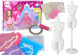 Kreatywny zestaw plastyczny do projektowania sukienek dla lalek