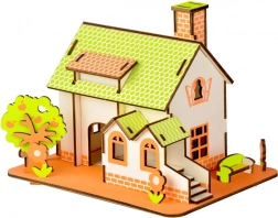Woodcraft drewniane puzzle 3D zielony dom