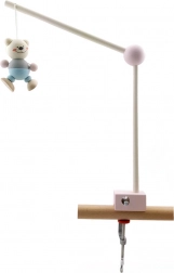 Hess drewniany uchwyt na karuzelę nad łóżeczko – różowy, z solidnym zaciskiem