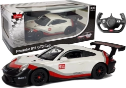 Samochód zdalnie sterowany Porsche 911 GT3 CUP Rastar 1:14 biały