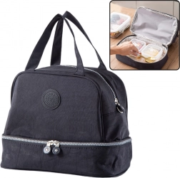 Izolacyjna torba termiczna z regulowanym paskiem czarna 27 cm